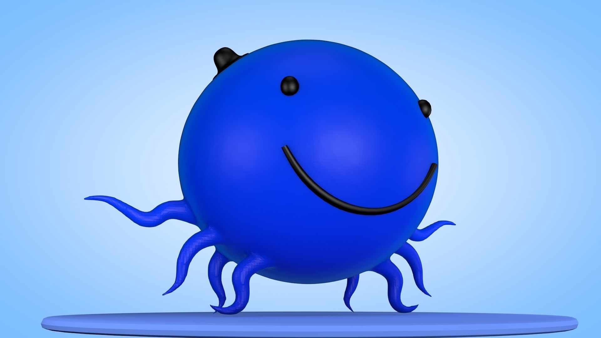 Oswald Octopus - Cartoon Character 3D model_3