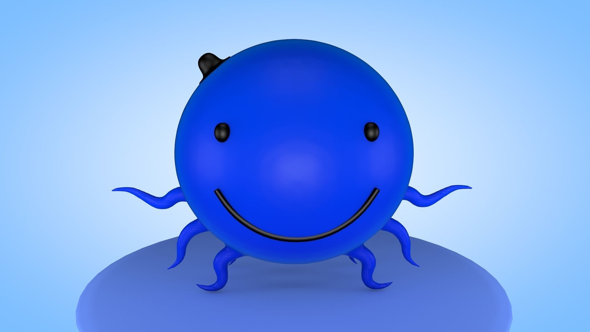 Oswald Octopus - Cartoon Character 3D model_7