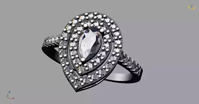 Pear Diamond Ring