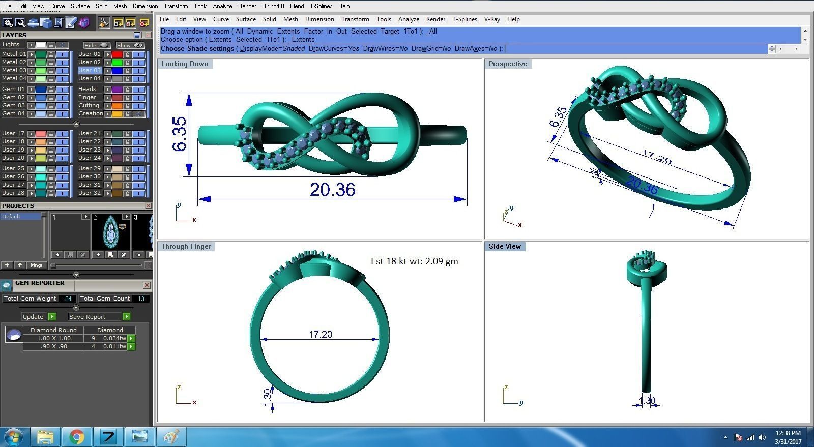 LADIES RING BSJ-R 8833 3D print model_2