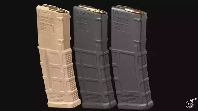AR-M4 - Magpul Pmag Magazine Low-poly 3D model