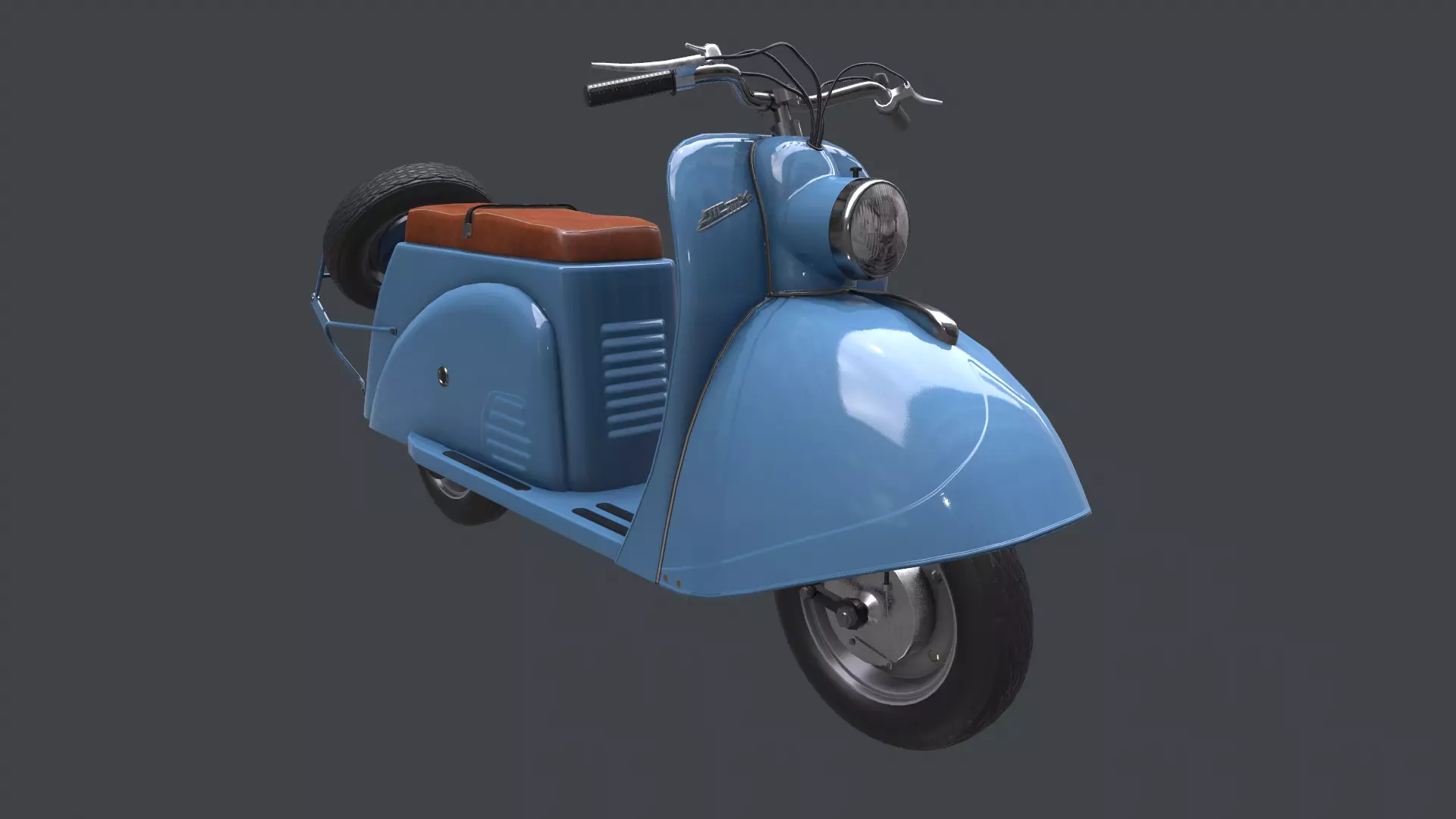 Soviet  scooter Tula T200 Free 3D model_0