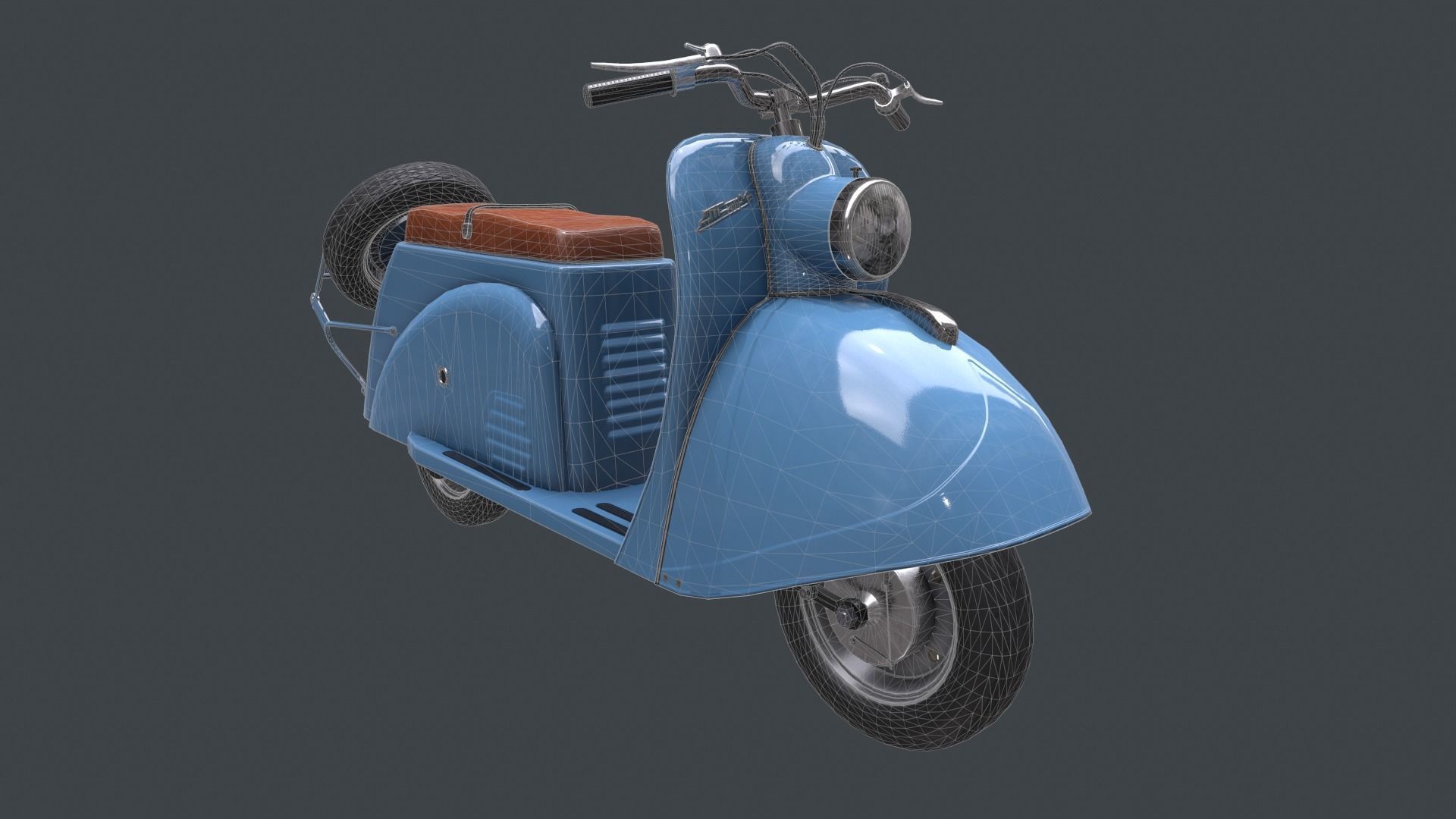 Soviet  scooter Tula T200 Free 3D model_2