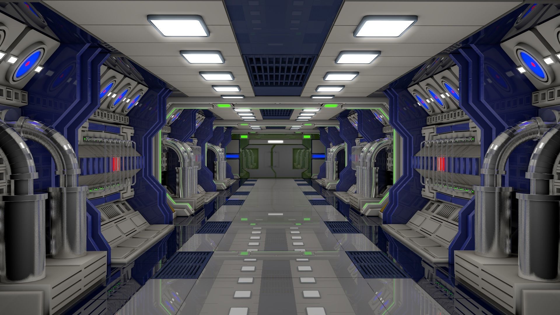 Sci Fi Interior  3D model_5