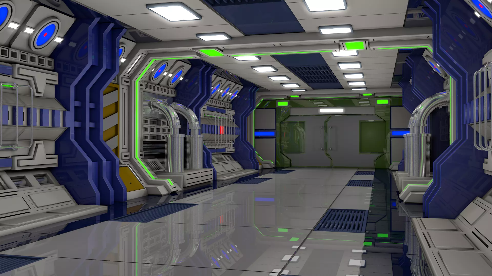 Sci Fi Interior  3D model_0