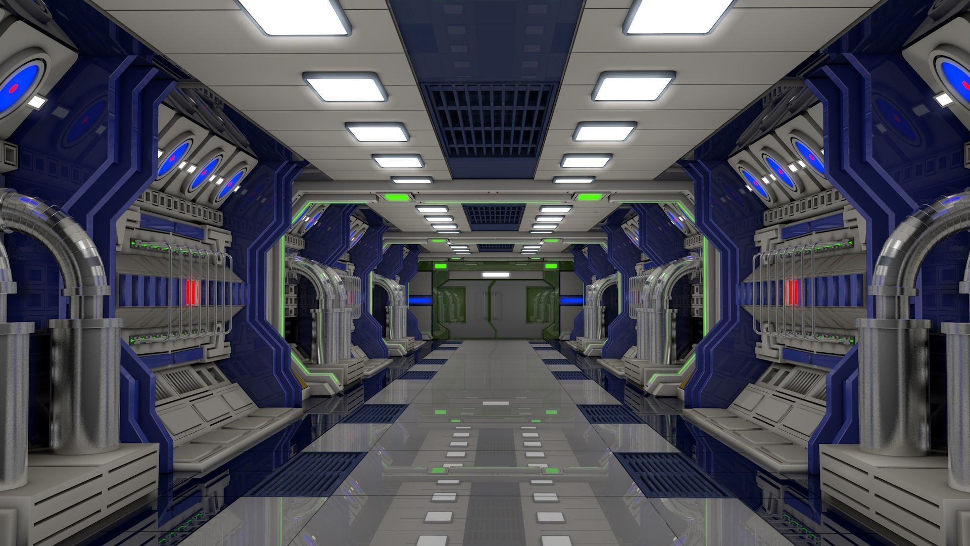 Sci Fi Interior  3D model_3