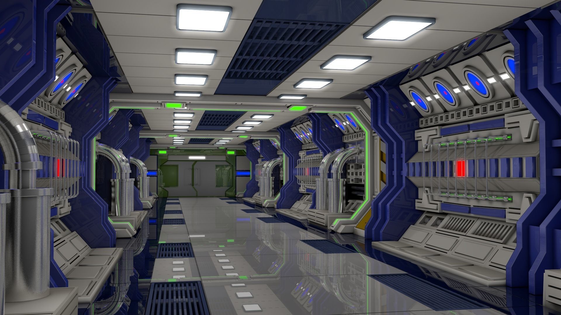 Sci Fi Interior  3D model_4