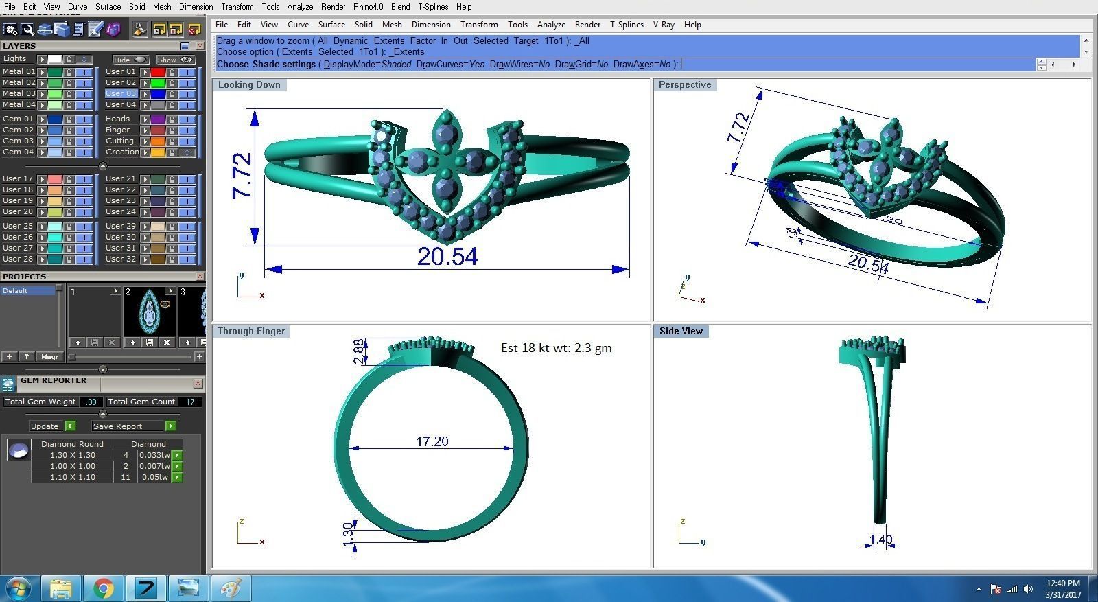 LADIES RING BSJ-R 8834 3D print model_2