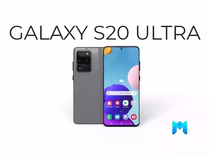  2020 Samsung Galaxy S20 Ultra  Low-poly 3D model