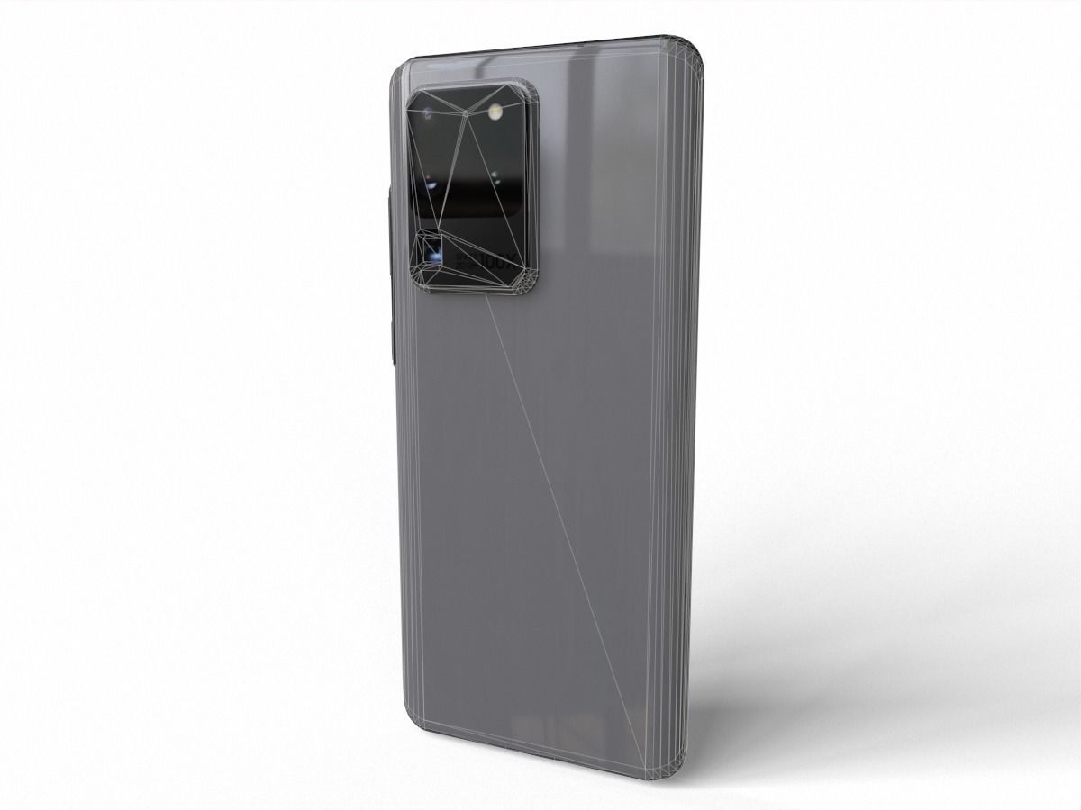  2020 Samsung Galaxy S20 Ultra  Low-poly 3D model_9