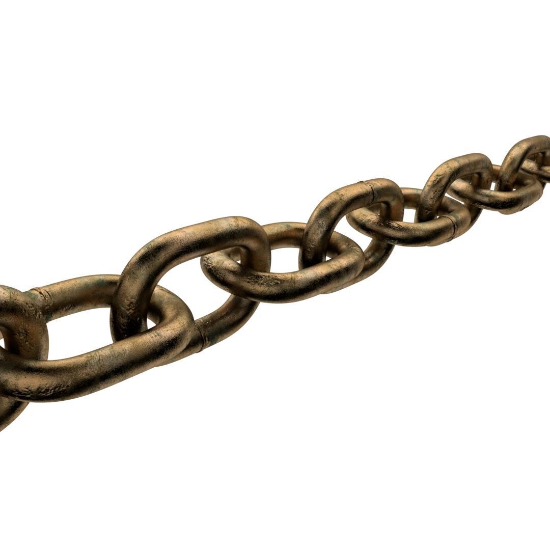 Old chain Low-poly 3D model_2