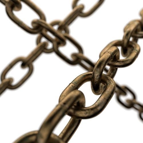 Old chain Low-poly 3D model