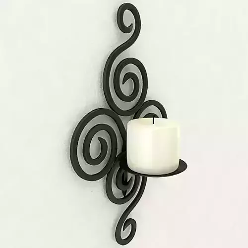 Wallmounted Iron Candle Holder