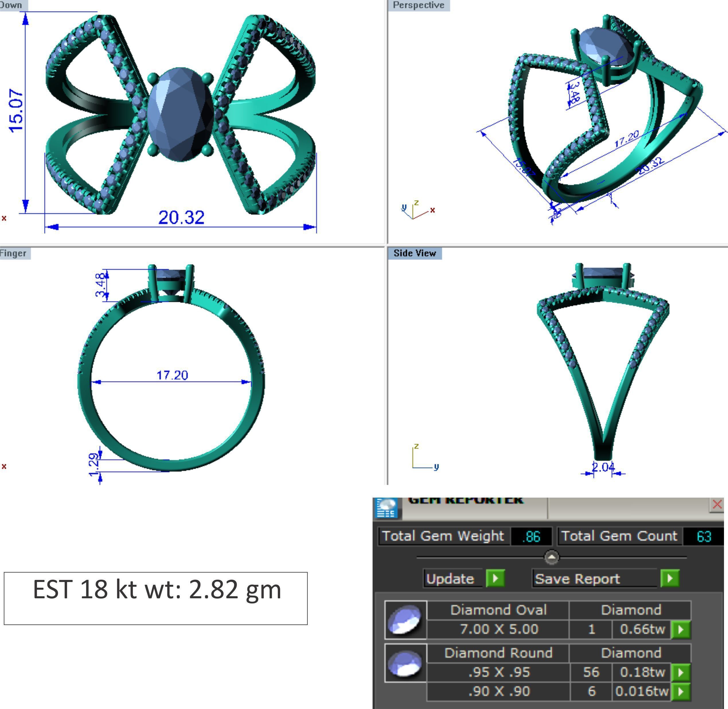 LADIES RING BSJ-R 8843 3D print model_2