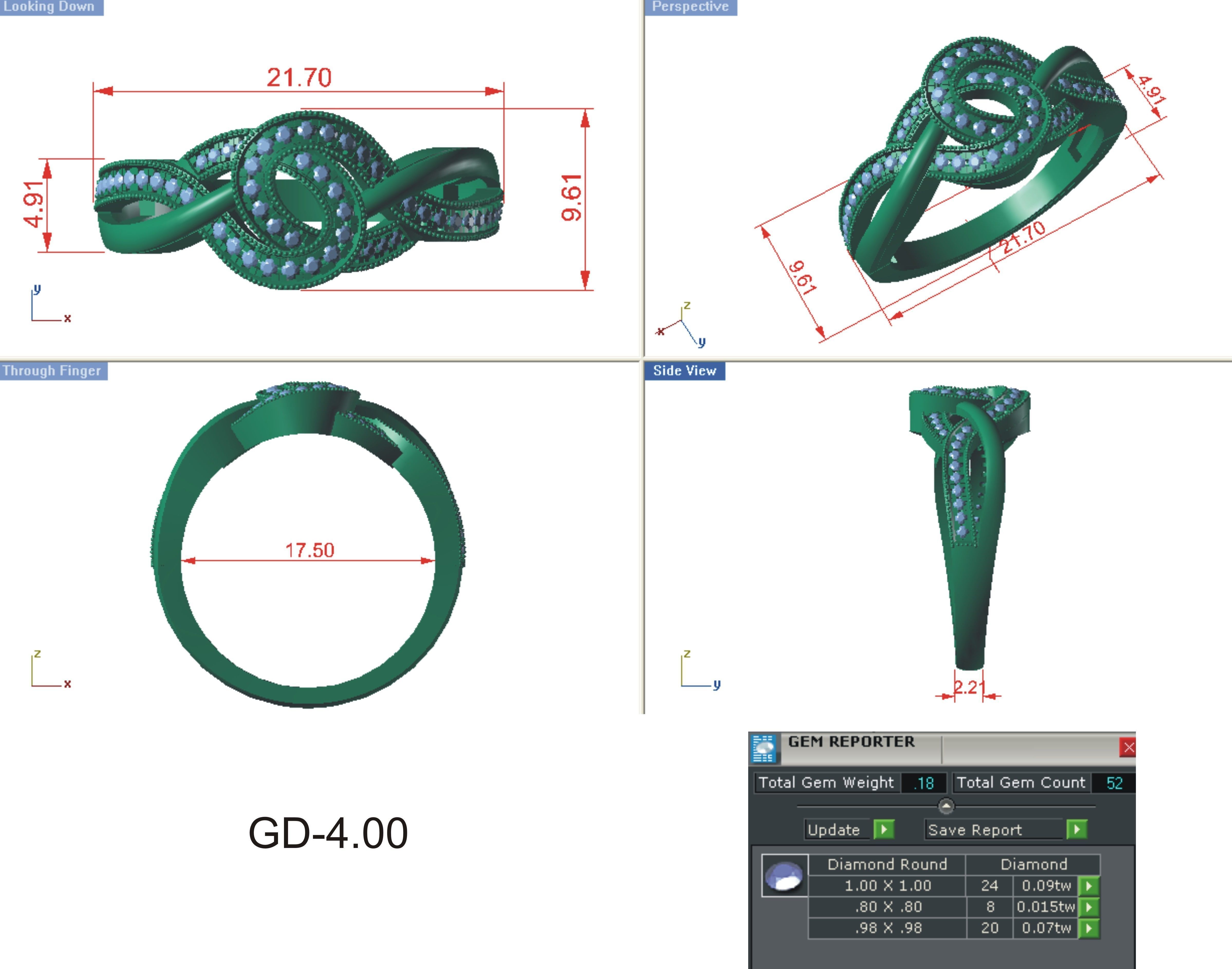 LADIES RING BSJ-R 8845 3D print model_2