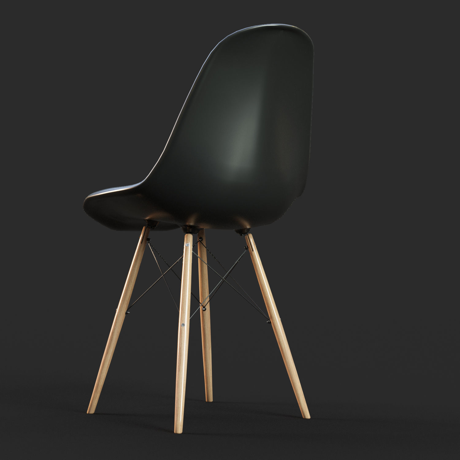 Set of table and chairs 3D model_11