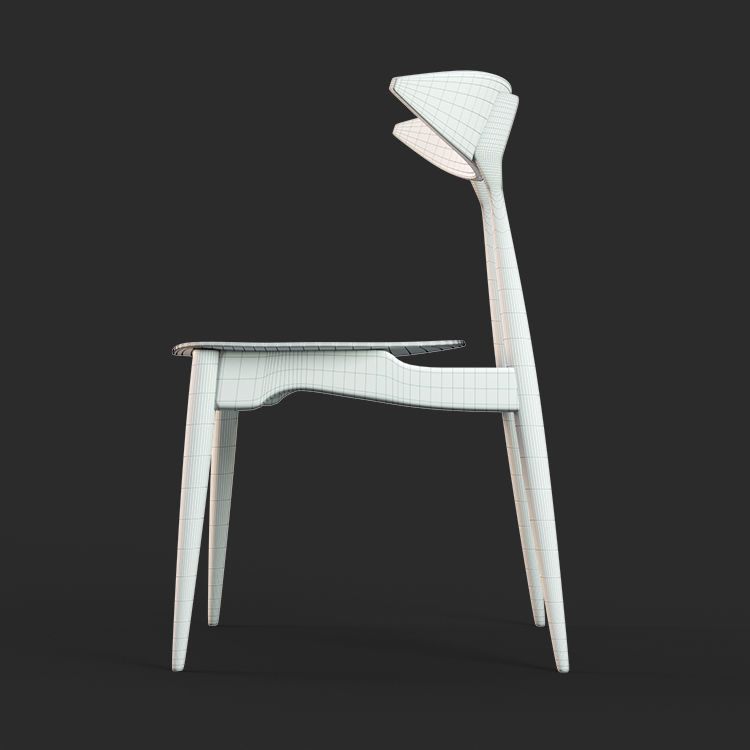 Set of table and chairs 3D model_5