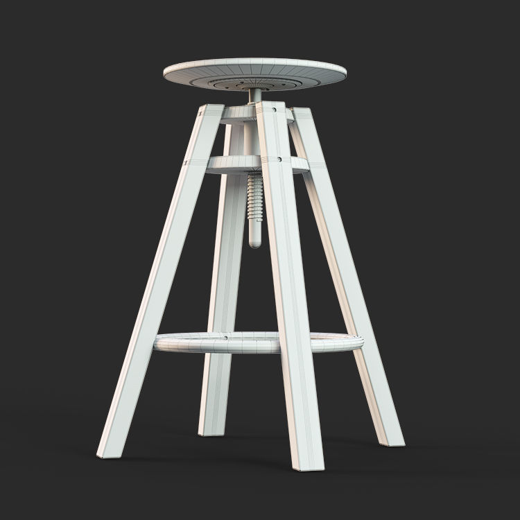 Set of table and chairs 3D model_15