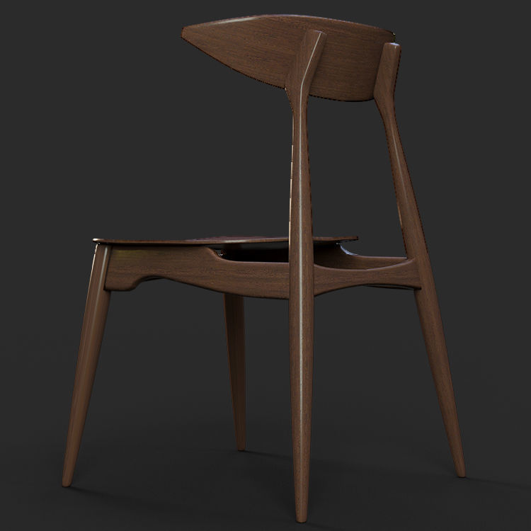 Set of table and chairs 3D model_6
