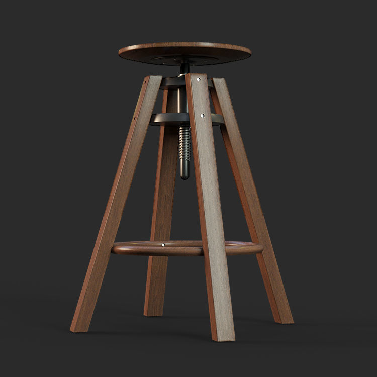 Set of table and chairs 3D model_14