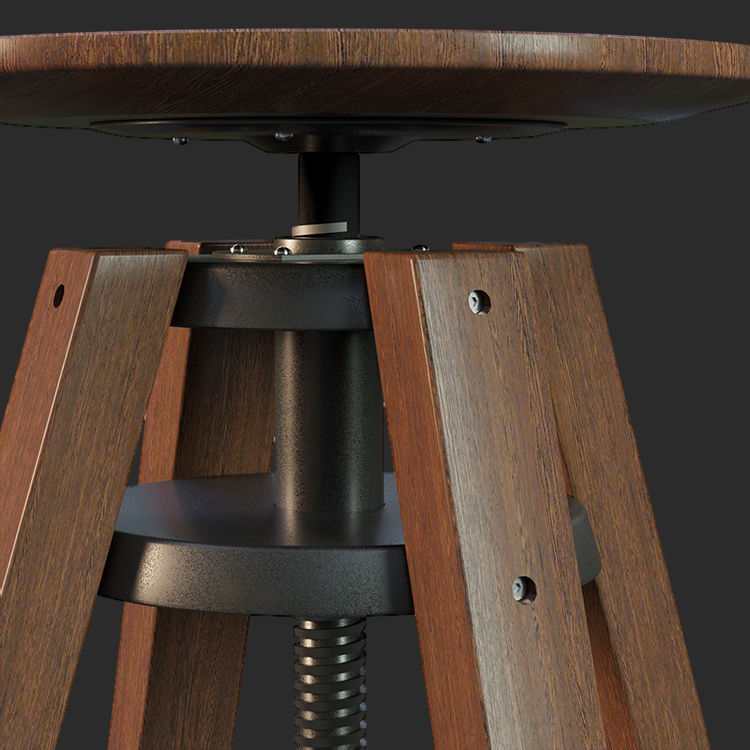 Set of table and chairs 3D model_16