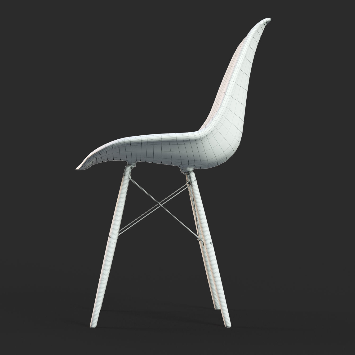 Set of table and chairs 3D model_10