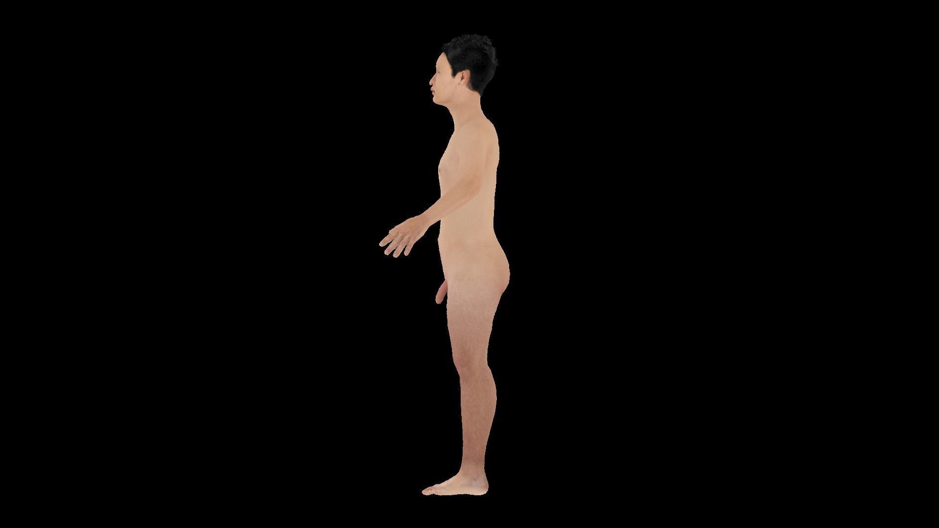 Model 1 male nude mannequin 3D model_3