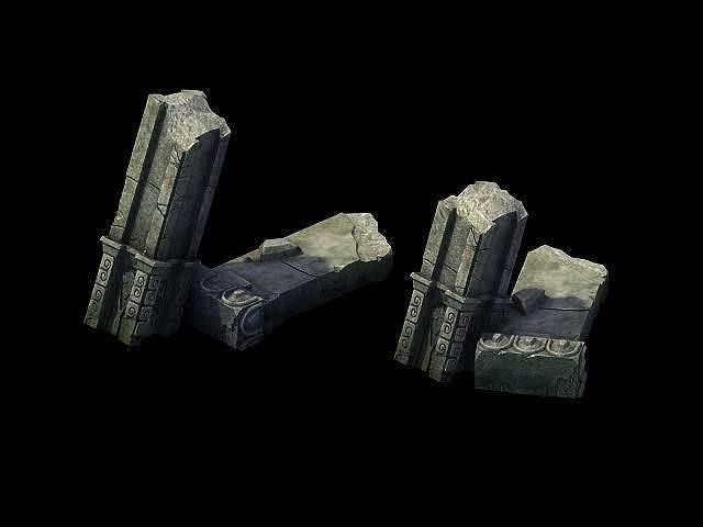 Game Model - Broken Stones 02 3D model
