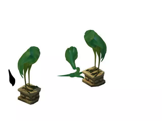 Game Model - Broken Crane Lamp 3D model_0