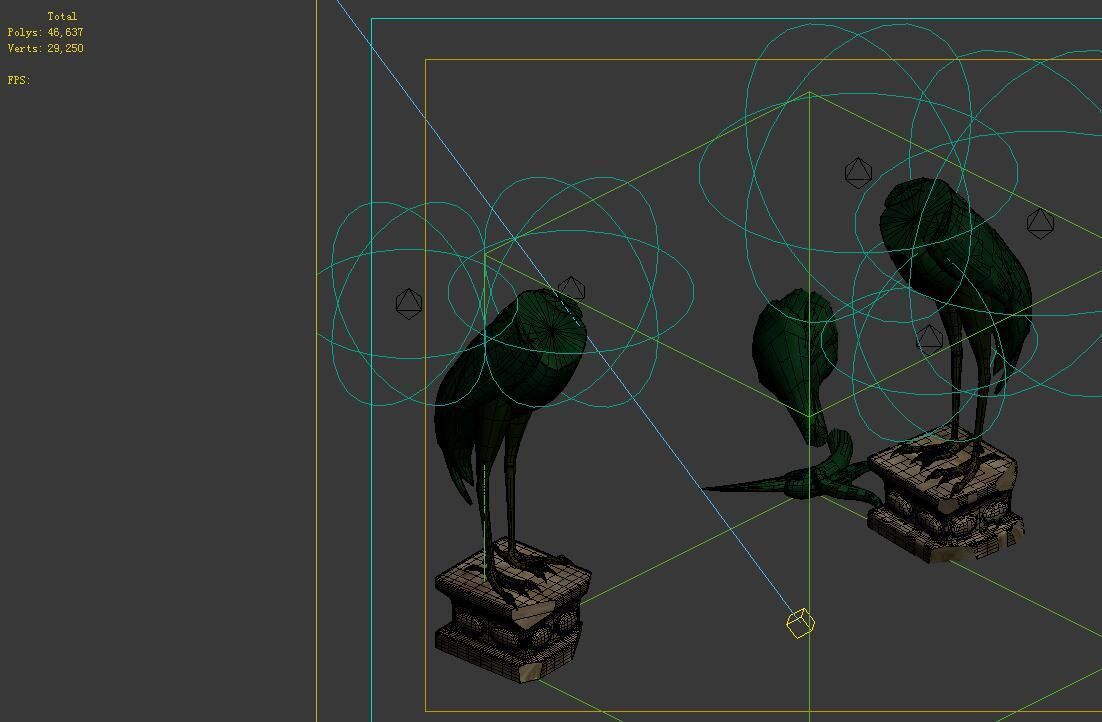 Game Model - Broken Crane Lamp 3D model_1