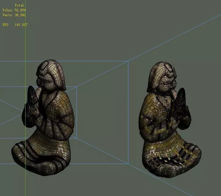 Game Model - Tomb Objects People stone carving 3D model