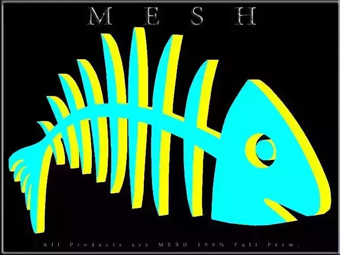 FISH BONE Low-poly 3D model