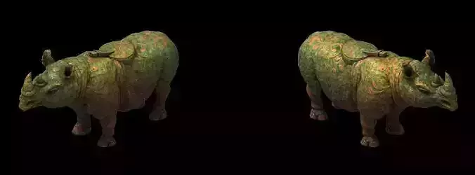 the tomb guardian beast rhinoceros stone statue 1