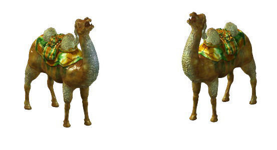 Game Model - Ancient tomb ceramic three - color ca 3D model_1