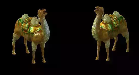 Game Model - Ancient tomb ceramic three - color ca