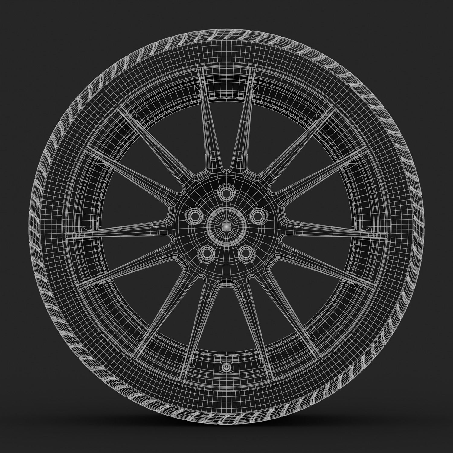 WHEEL PIRELLI P ZERO - 3D PRINT READY 3D model_6