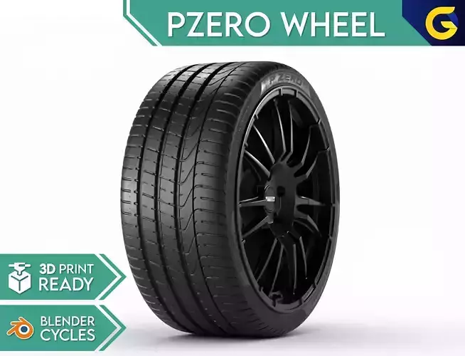 WHEEL PIRELLI P ZERO - 3D PRINT READY 3D model