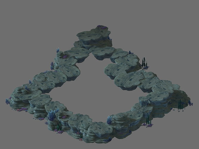 Game Model - Seabed Cliff 1 3D model