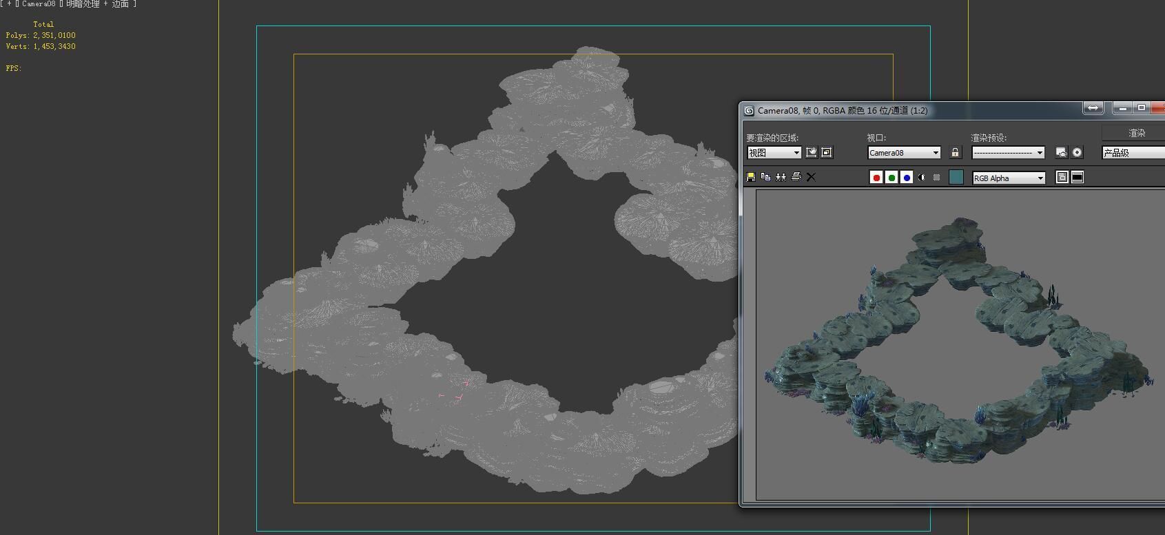 Game Model - Seabed Cliff 1 3D model_1