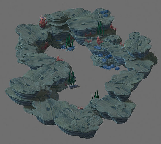 Game Model - Seabed Cliff 2 3D model