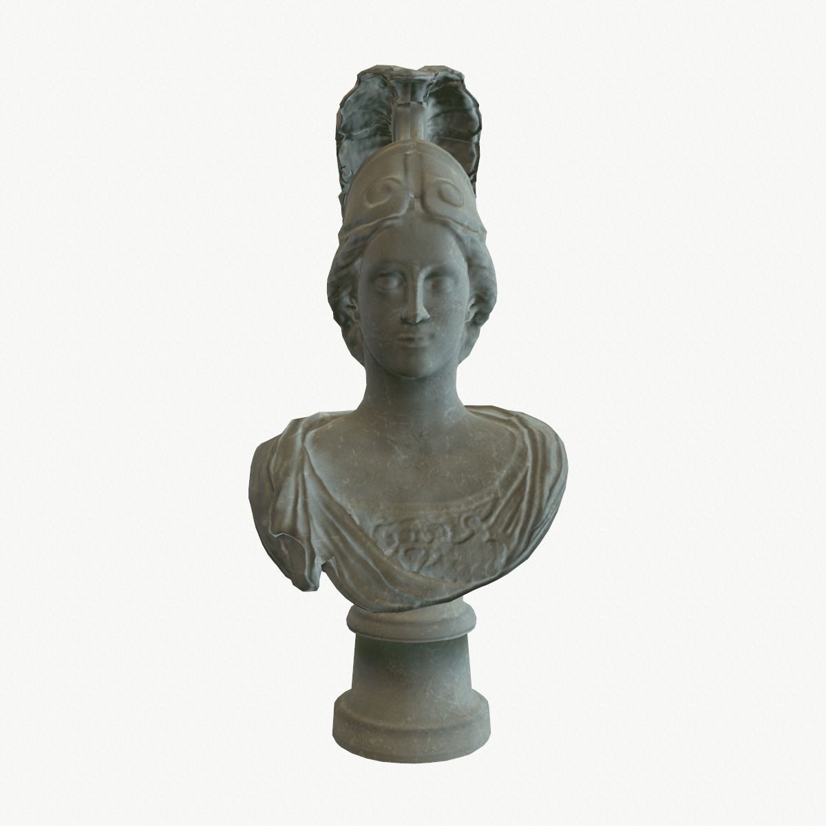 bust  sculpture  Low-poly 3D model_0