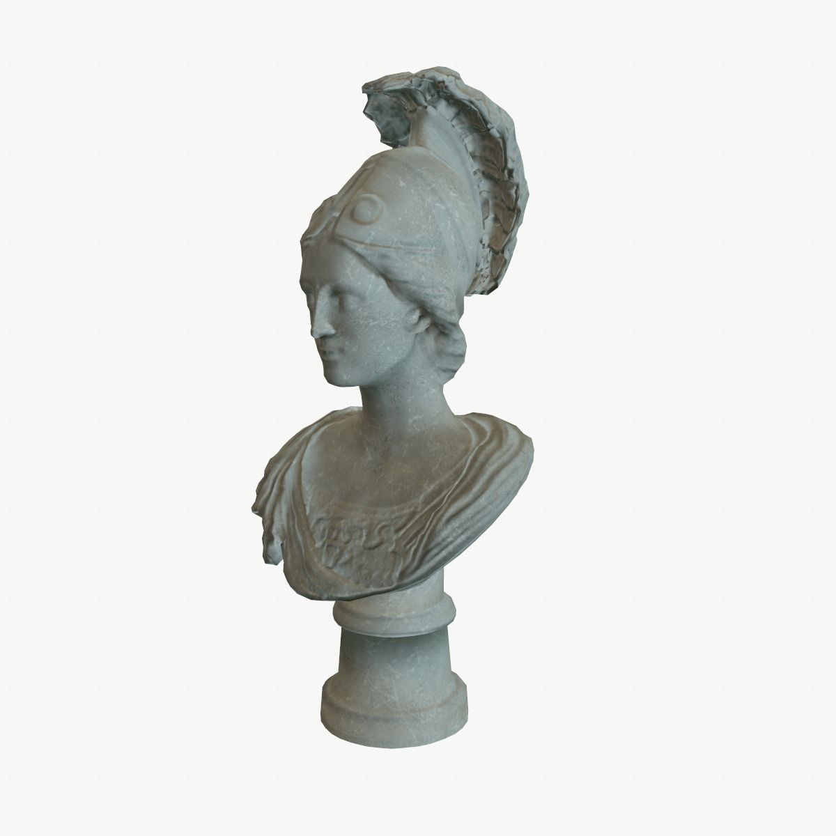 bust  sculpture  Low-poly 3D model_2