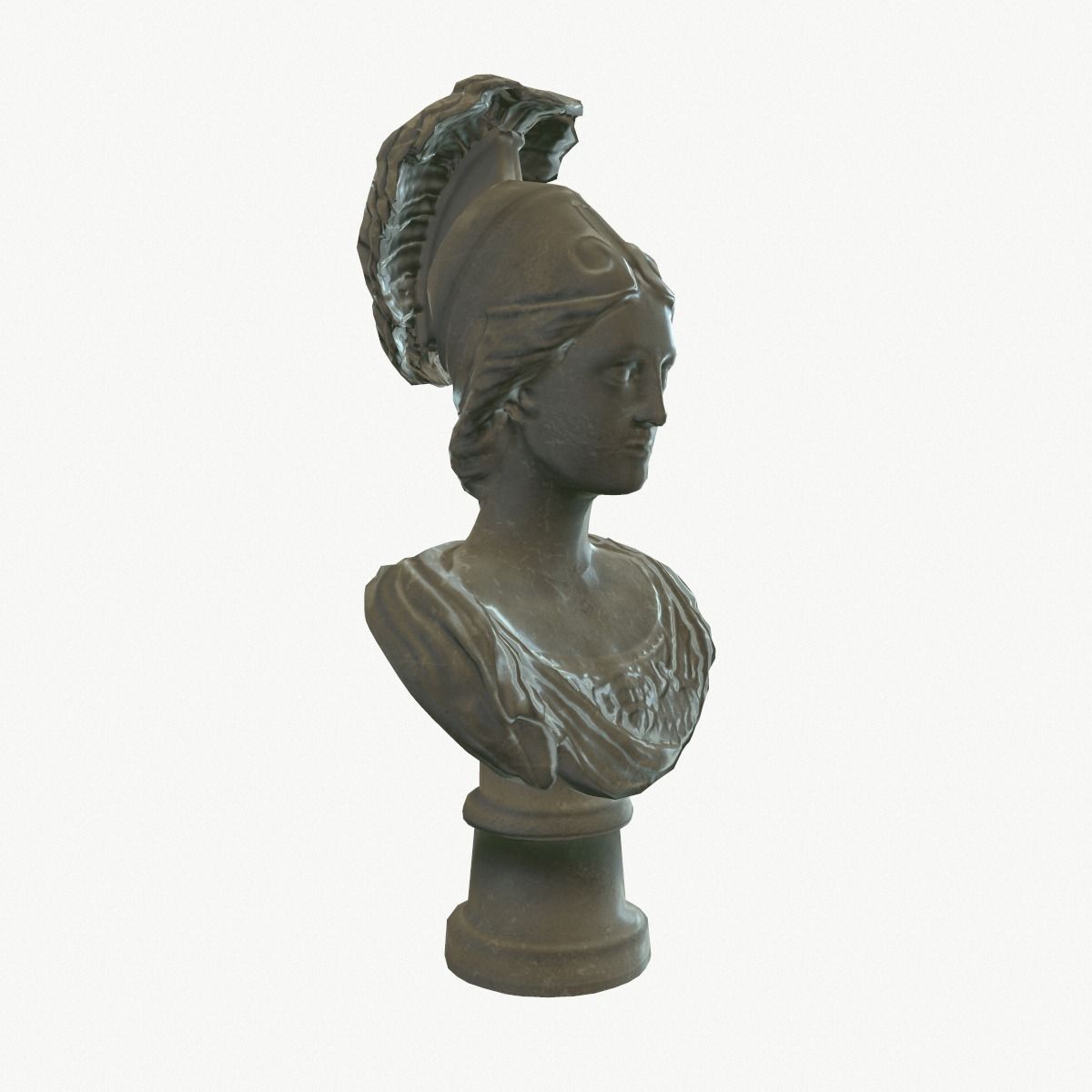 bust  sculpture  Low-poly 3D model_5