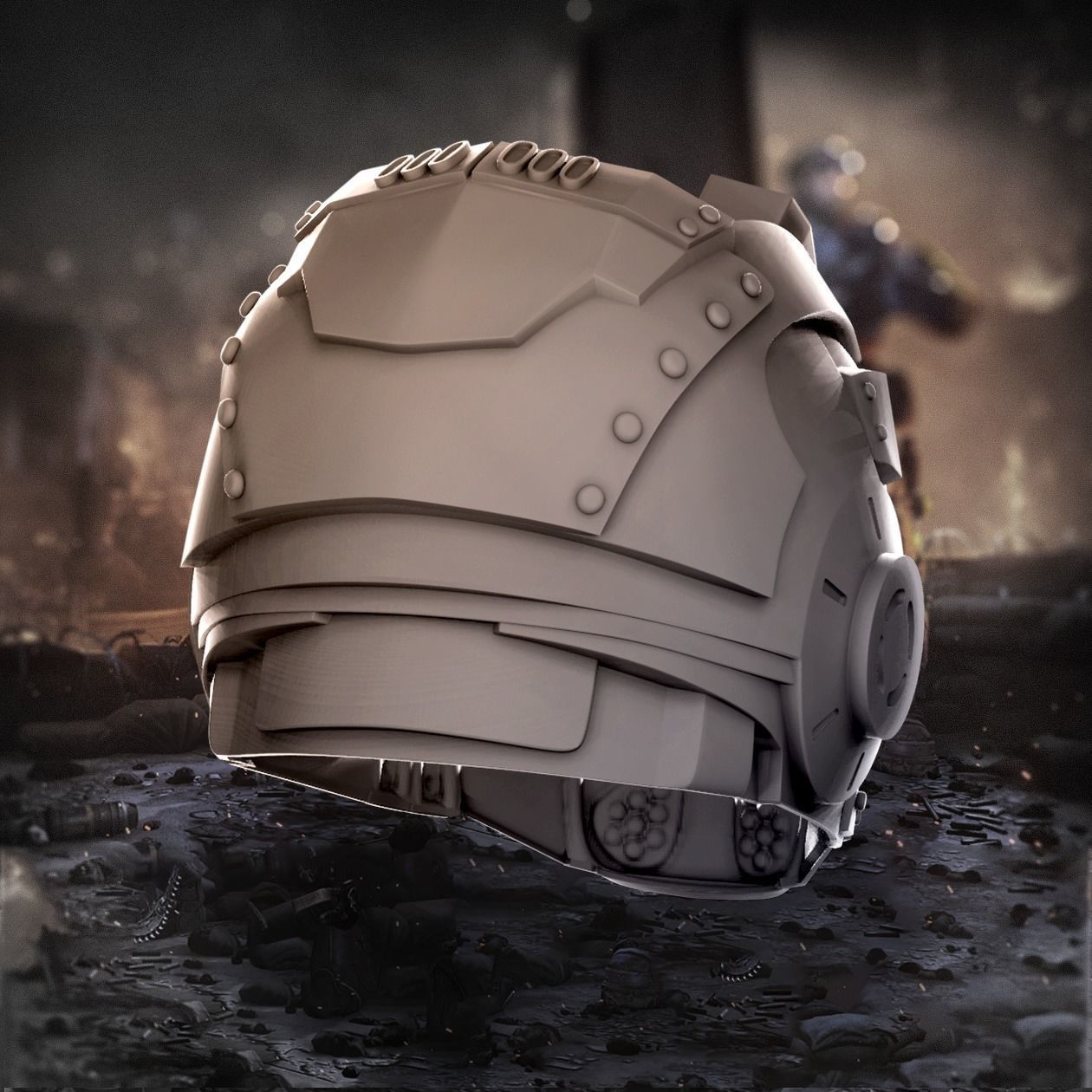 Gears of War COG Helmet 3D print model_1