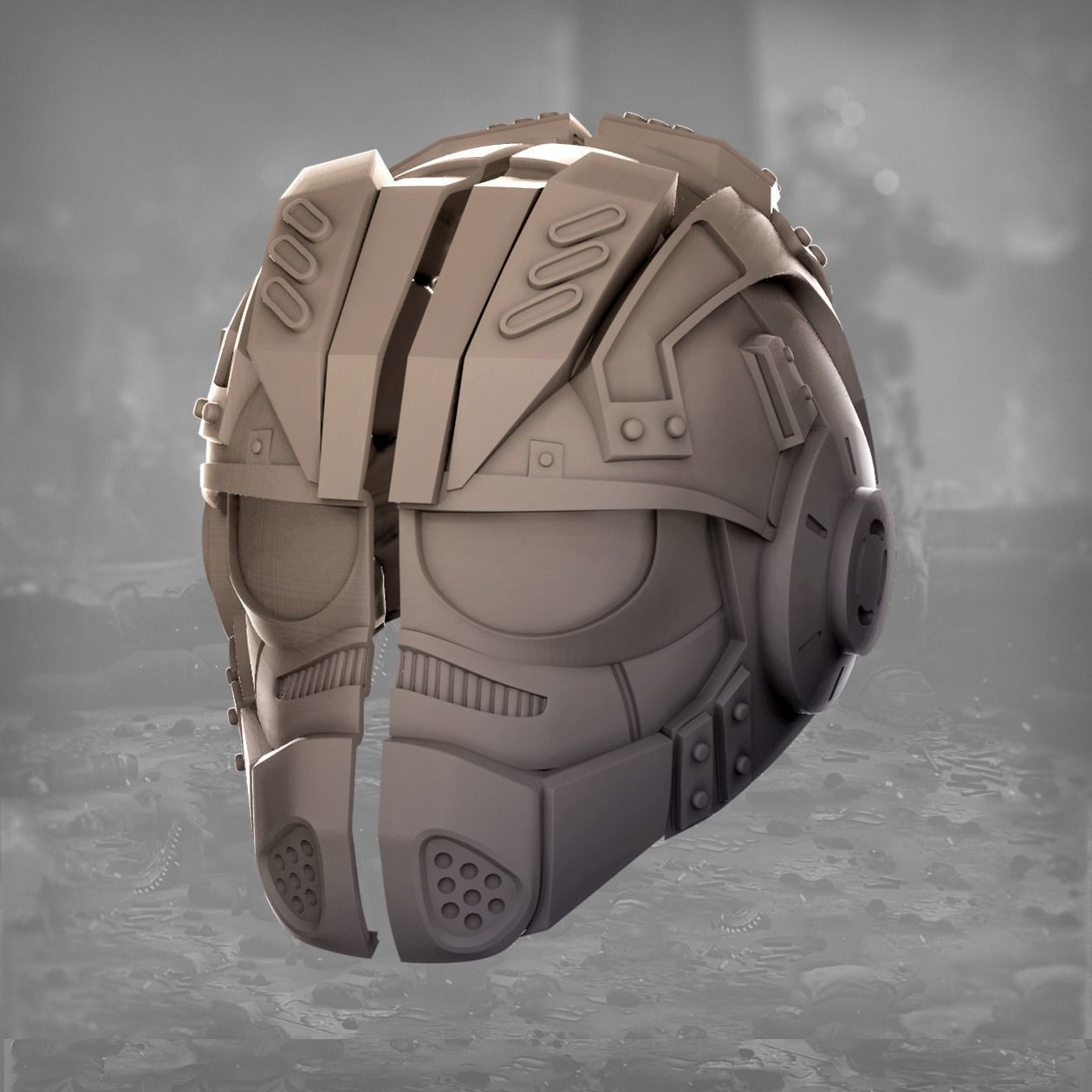 Gears of War COG Helmet 3D print model_4