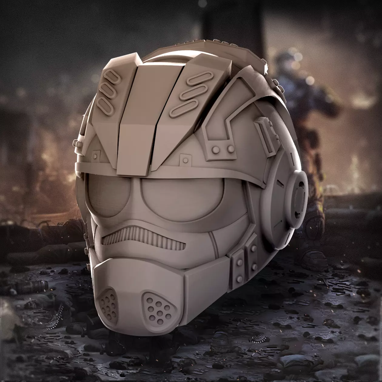 Gears of War COG Helmet 3D print model_0