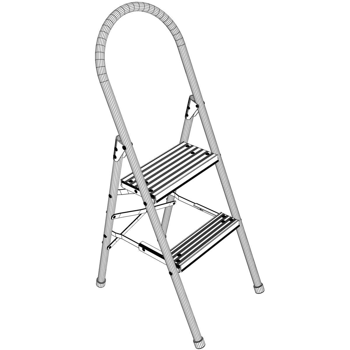Step Ladder 3D model_5