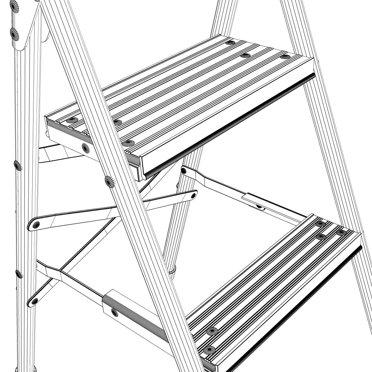 Step Ladder 3D model_4