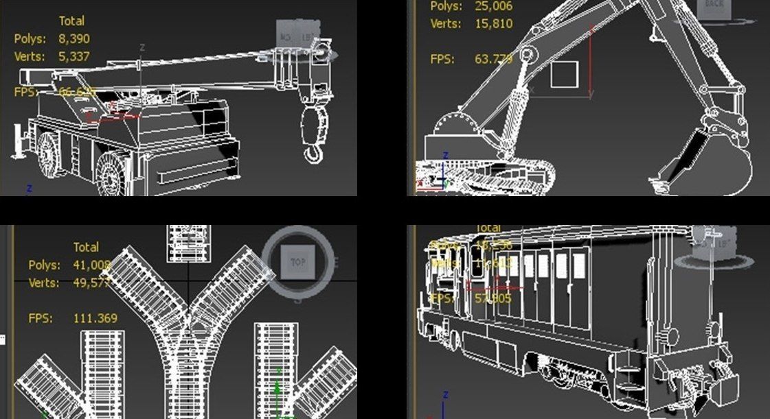 Modular cave kit Low-poly 3D model_6