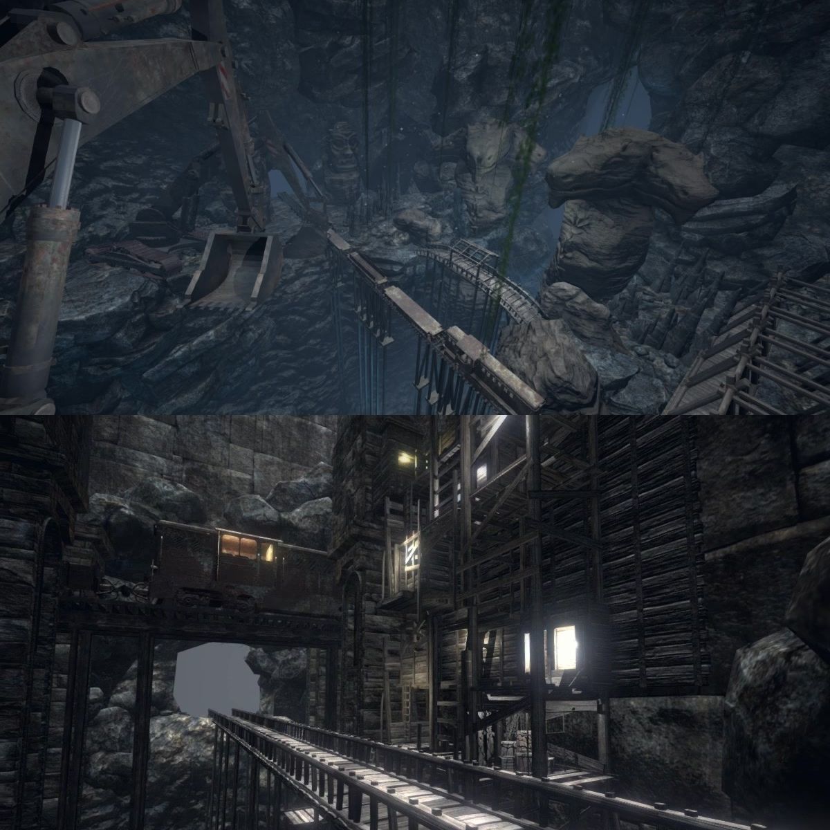 Modular cave kit Low-poly 3D model_11